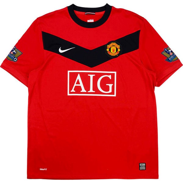 Thailand Trikot Manchester United Heim Retro 2009 2010 Rote Fussballtrikots Günstig